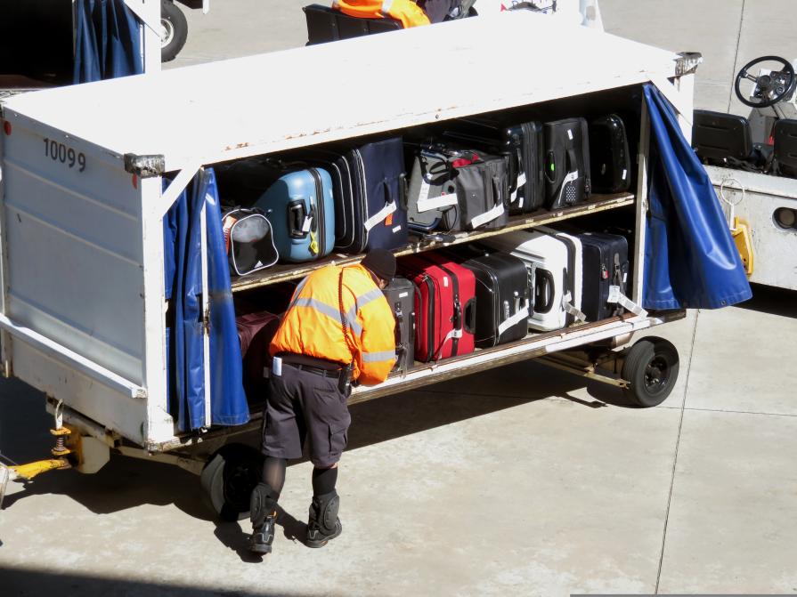 What do they do with the luggage that is taken from passengers at the airport?