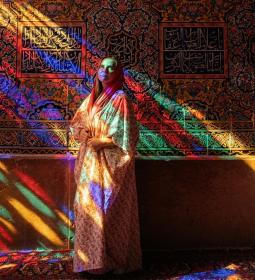 Fabulous pink mosque Nasir-or Molk, Iran