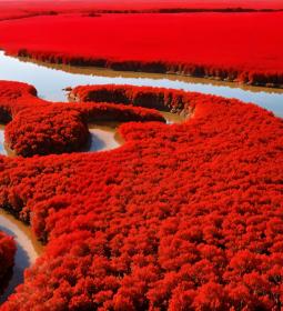 Red Beach in China