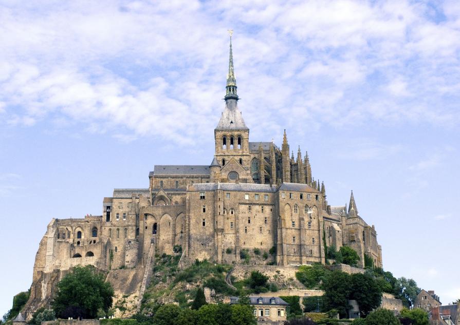 The Mont-Saint-Michel Abbey - fortress on the northwest coast