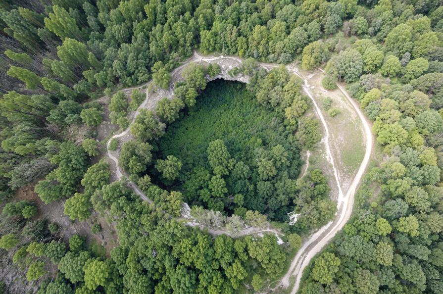 The Lost World at the Bottom of the Anthullo Well in Italy