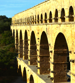 The Pont du Gard is the highest surviving Roman aqueduct