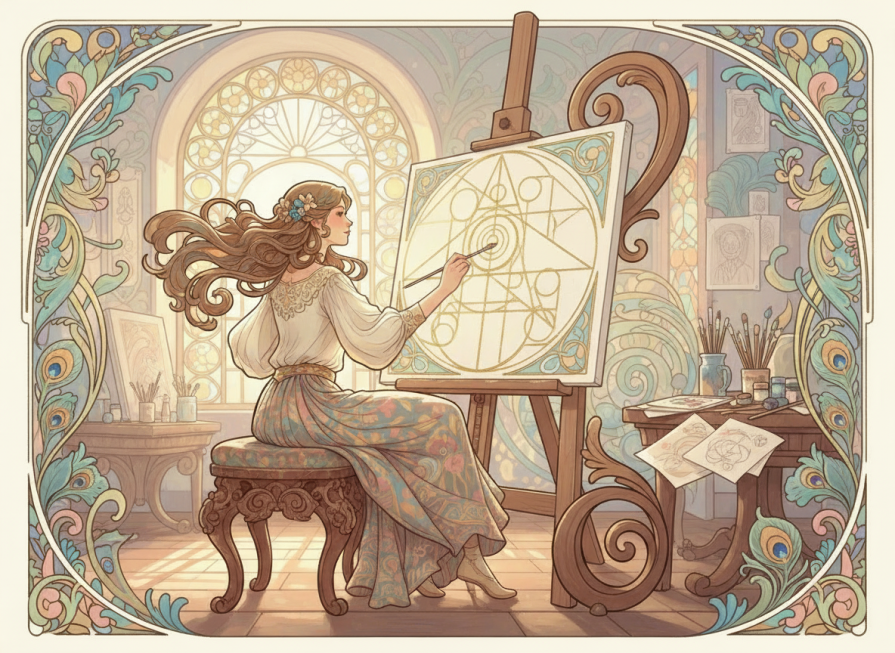 Harmony in Numbers and Colors: Exploring the Link Between Art and Mathematics