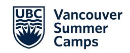 Logo UBC Summer Camp, University of British Columbia Summer Camp