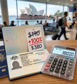 Work visa to Australia has become twice as expensive