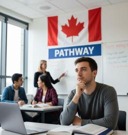 Is the Pathway university transfer program no longer available in Canada?