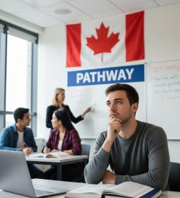 Is the Pathway university transfer program no longer available in Canada?