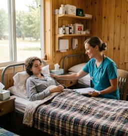What will happen if a child gets sick at a camp abroad?