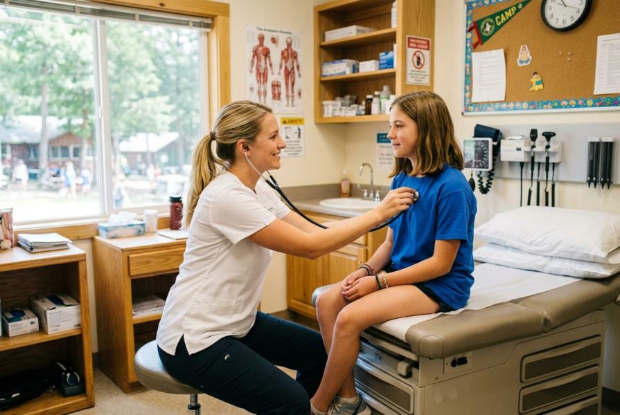 What will happen if a child gets sick at a camp abroad?