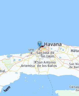Cuba on map