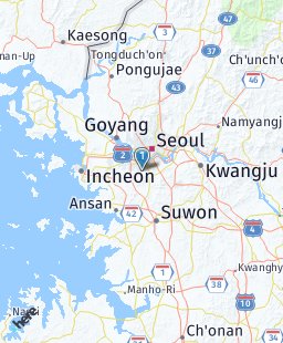 South Korea on map