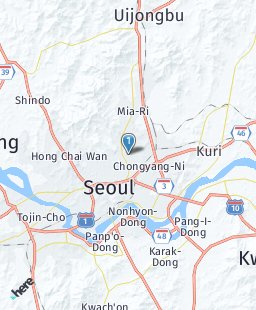 South Korea on map