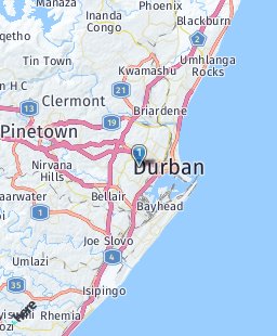South Africa on map