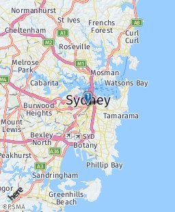 Australia on map