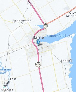 Canada on map