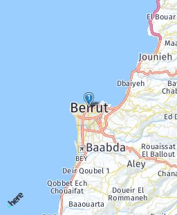 Lebanon on map