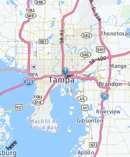 USA on map