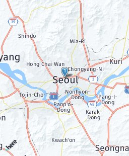 South Korea on map