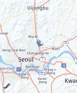 South Korea on map