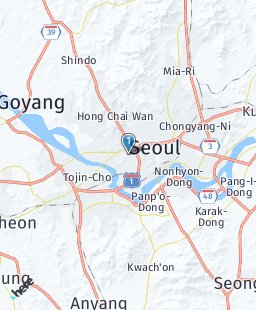 South Korea on map