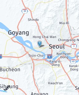 South Korea on map