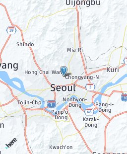 South Korea on map