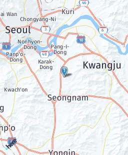 South Korea on map