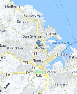 Malta on map