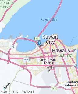 Kuwait on map