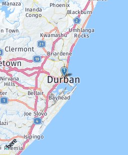 South Africa on map