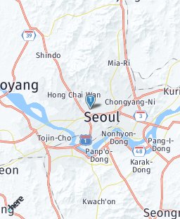 South Korea on map