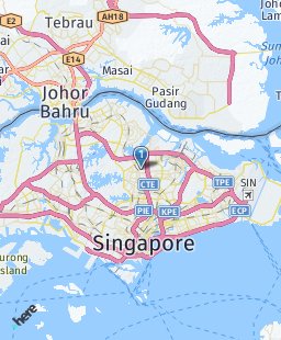 Singapore on map