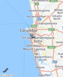 Sri Lanka on map