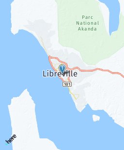 Gabon on map