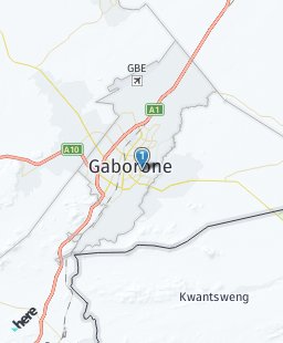 Botswana on map