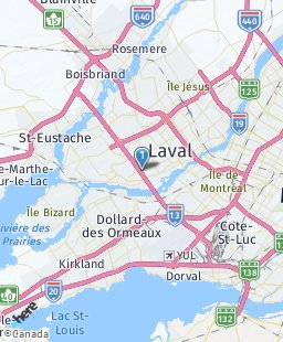 Canada on map