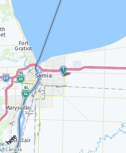 Canada on map
