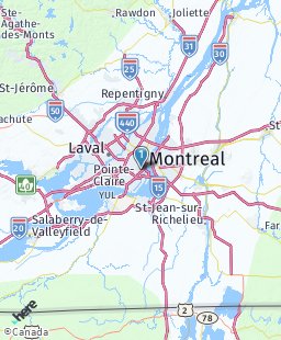 Canada on map