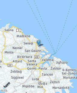 Malta on map