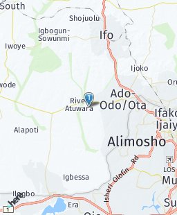 Nigeria on map
